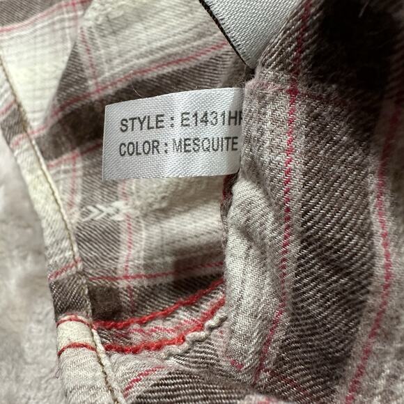 Ryan Michael Western Shirt Beige Mesquite Tribal Plaid Snap Button Mens Size XXL - Picture 9 of 12